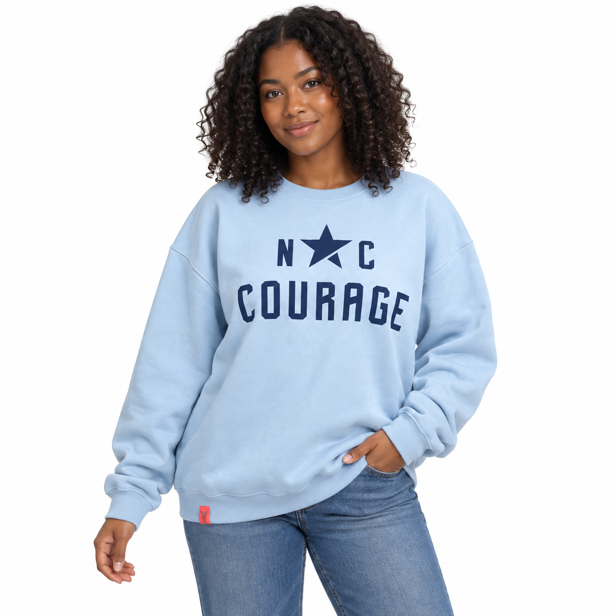 NC Courage Women's Wordmark Oversized Sweatshirt