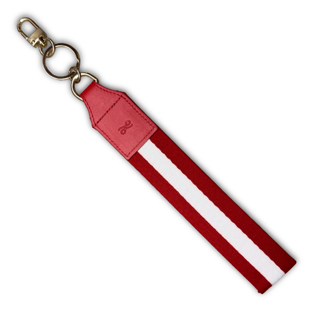 NC Courage Leather Webbing Wristlet Keyring