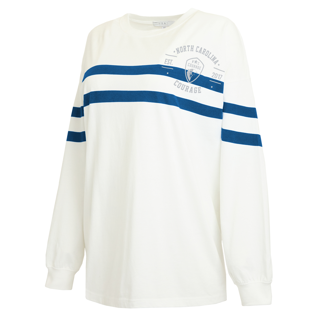 NC Courage Women's Racing Stripe Long Sleeve Tee