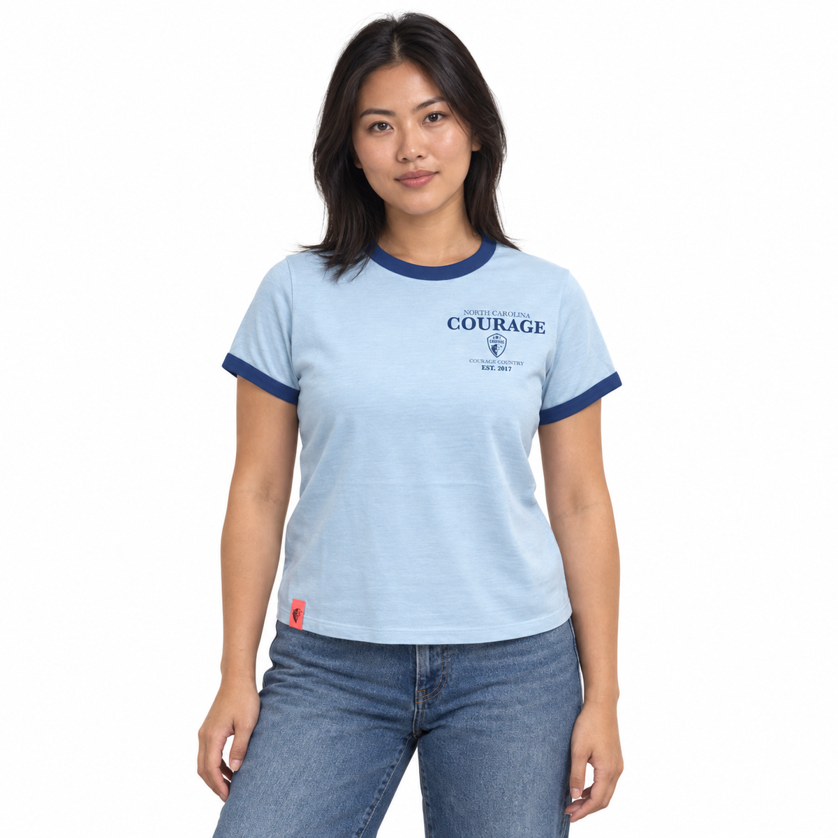 NC Courage Women's Boxy Ringer Tee