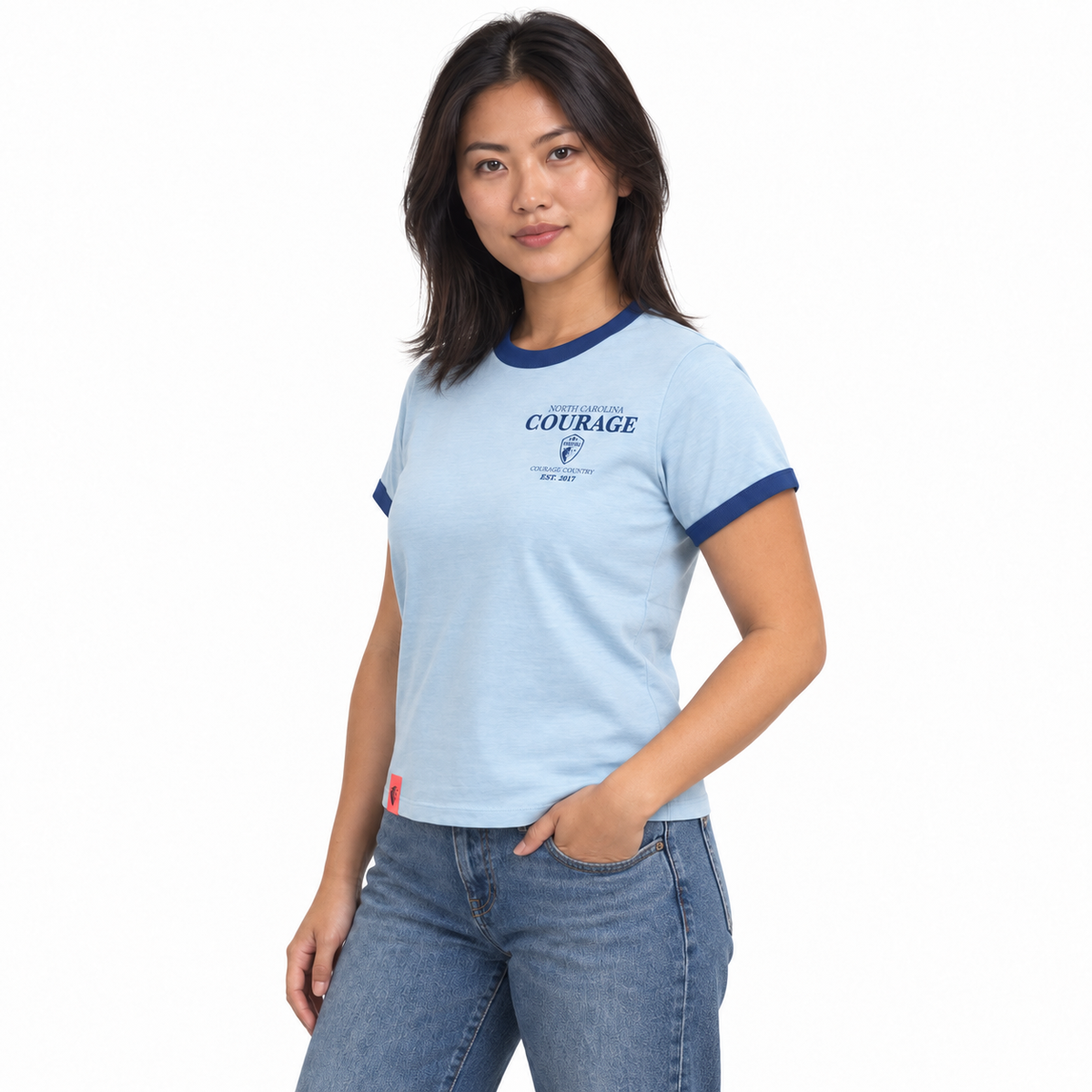 NC Courage Women's Boxy Ringer Tee