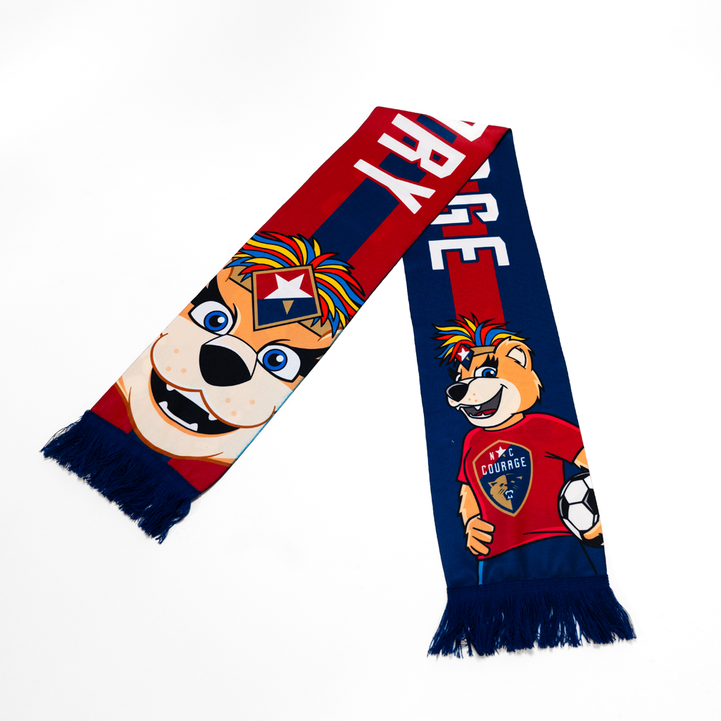 NC Courage red and blue Roary scarf