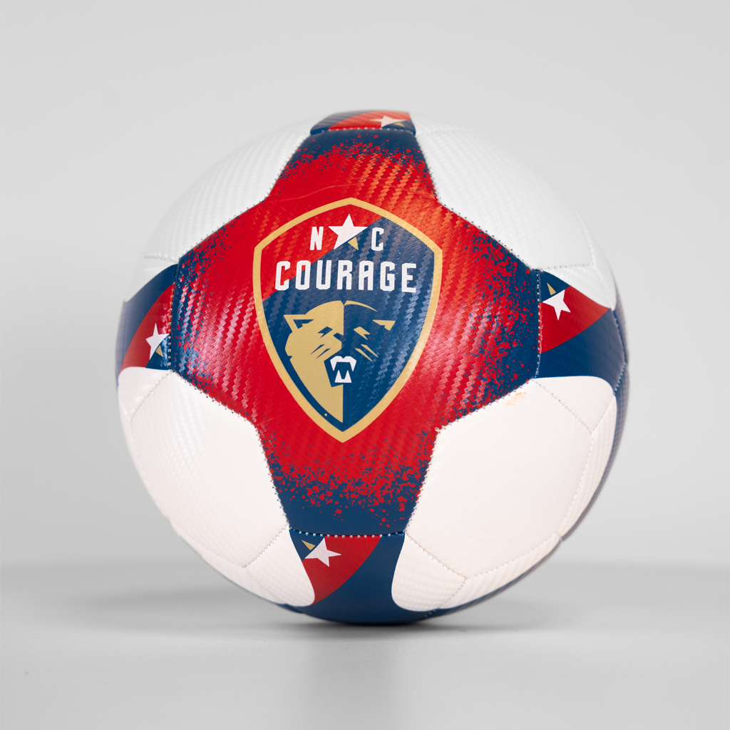 Courage Size 5 Ball with red and blue Courage logo