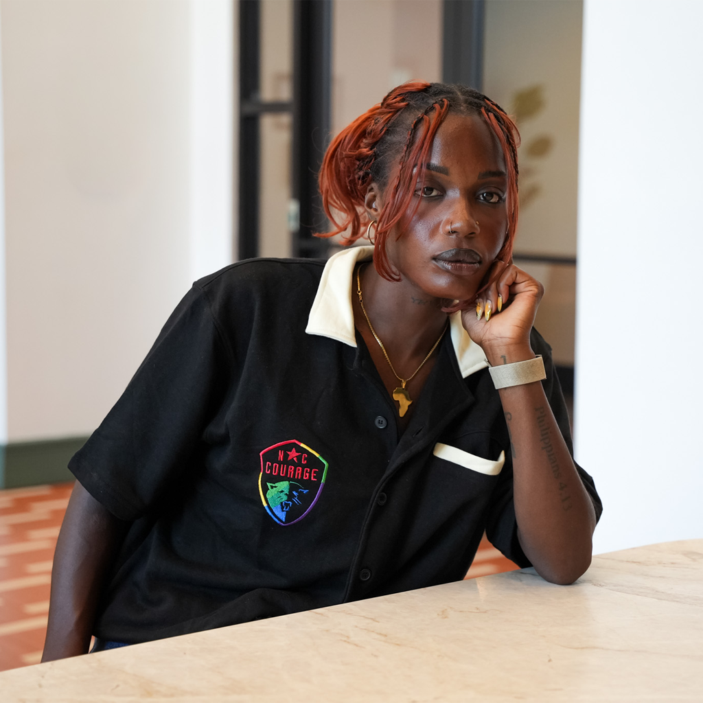 NC Courage Pride Bowler Heavy Tee