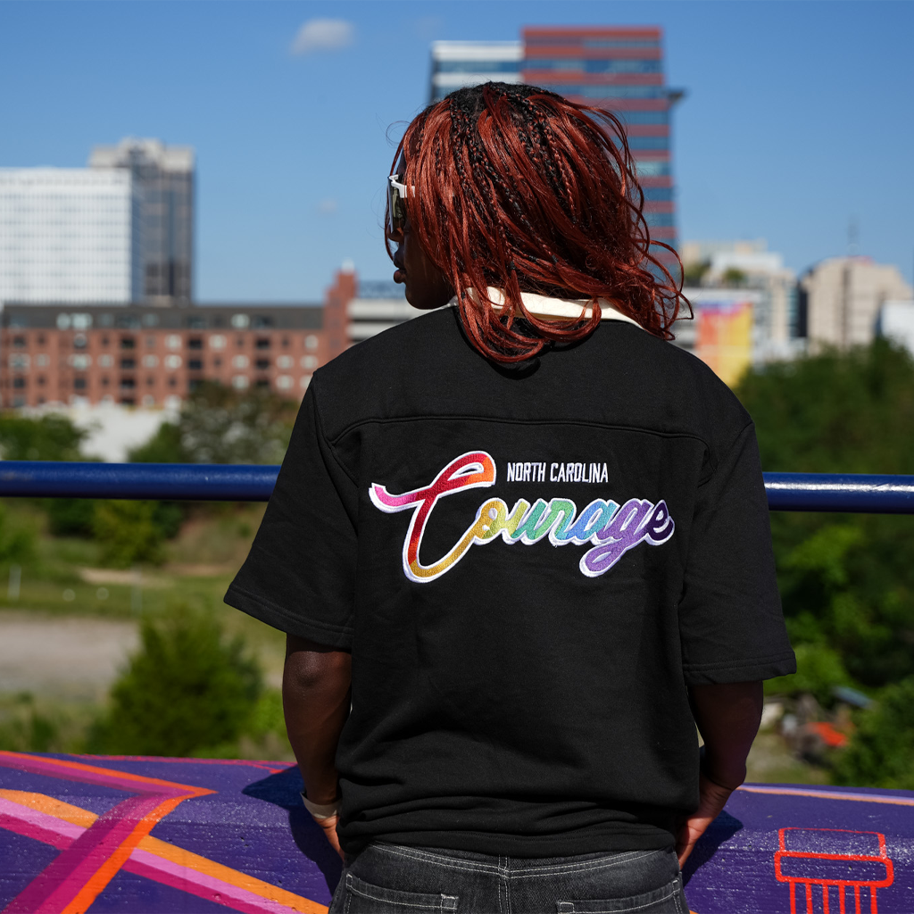 NC Courage Pride Bowler Heavy Tee
