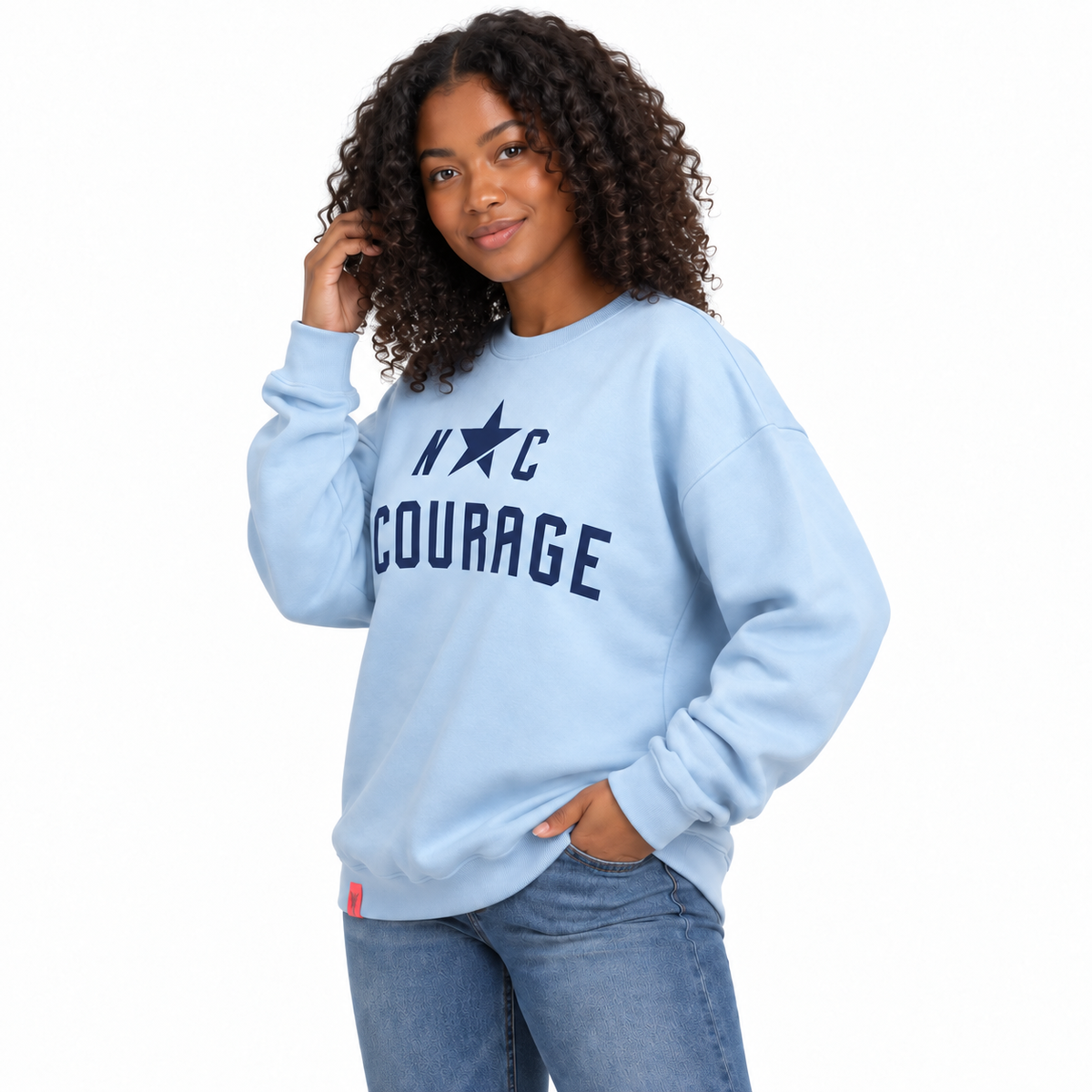 NC Courage Women's Wordmark Oversized Sweatshirt