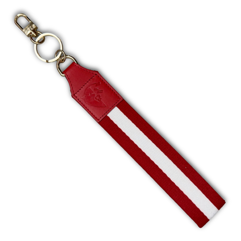 NC Courage Leather Webbing Wristlet Keyring