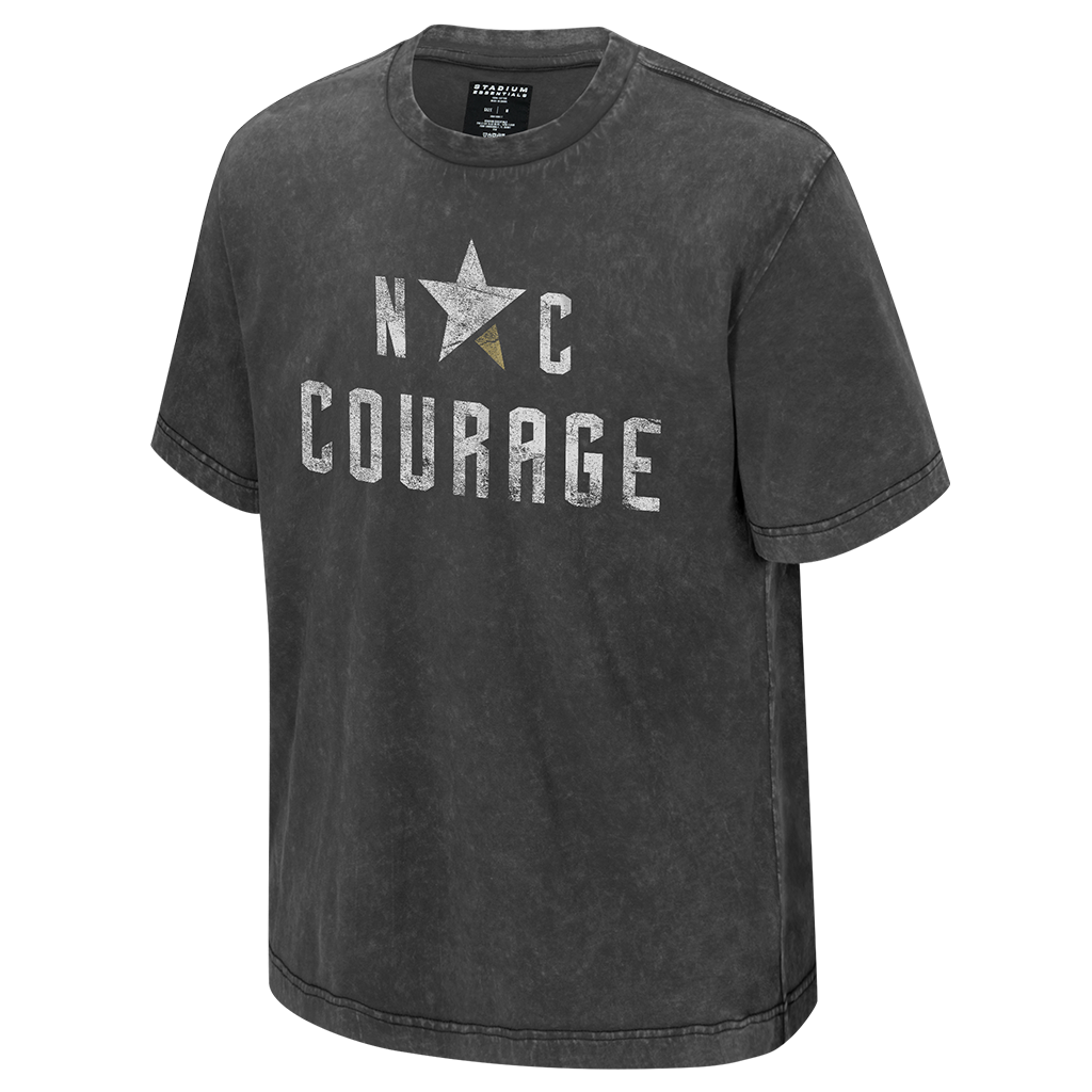 NC Courage Washed Black Boxy Tee
