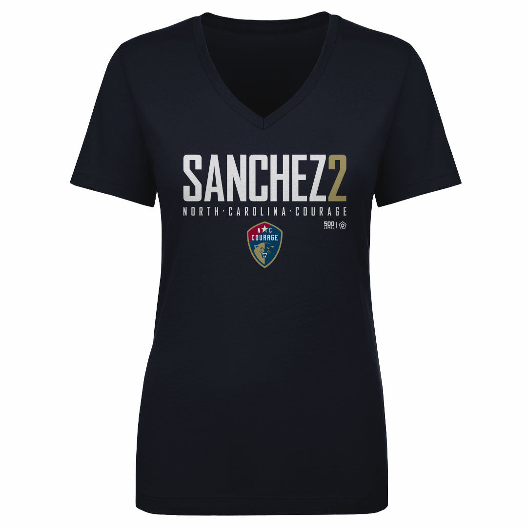 Ashley Sanchez NC Courage Elite Women's V-neck Tee