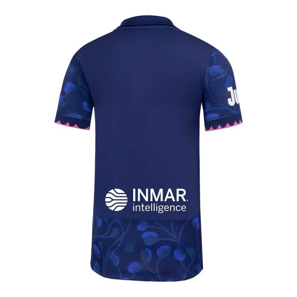 Navy blue polo shirt with INMAR Intelligence logo on a white background