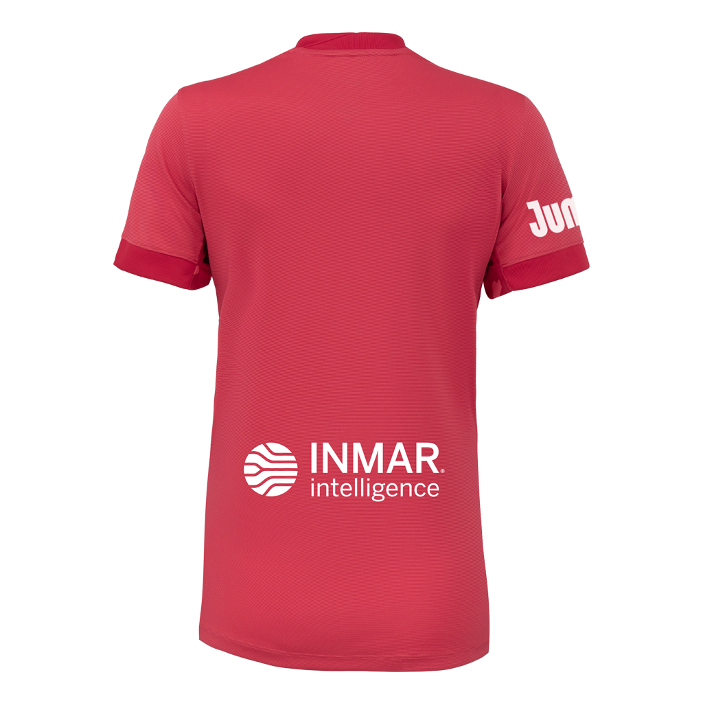 Pink shirt with INMAR Intelligence logo on a white background