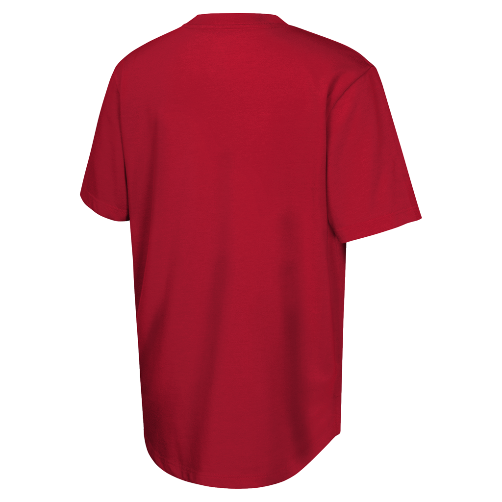 Red t-shirt on a white background