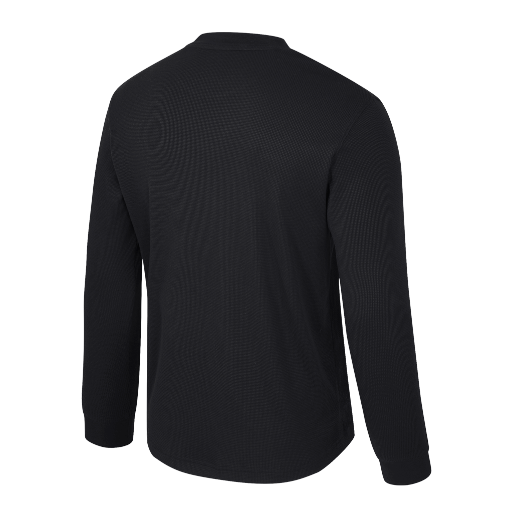 Black long-sleeve shirt on a white background