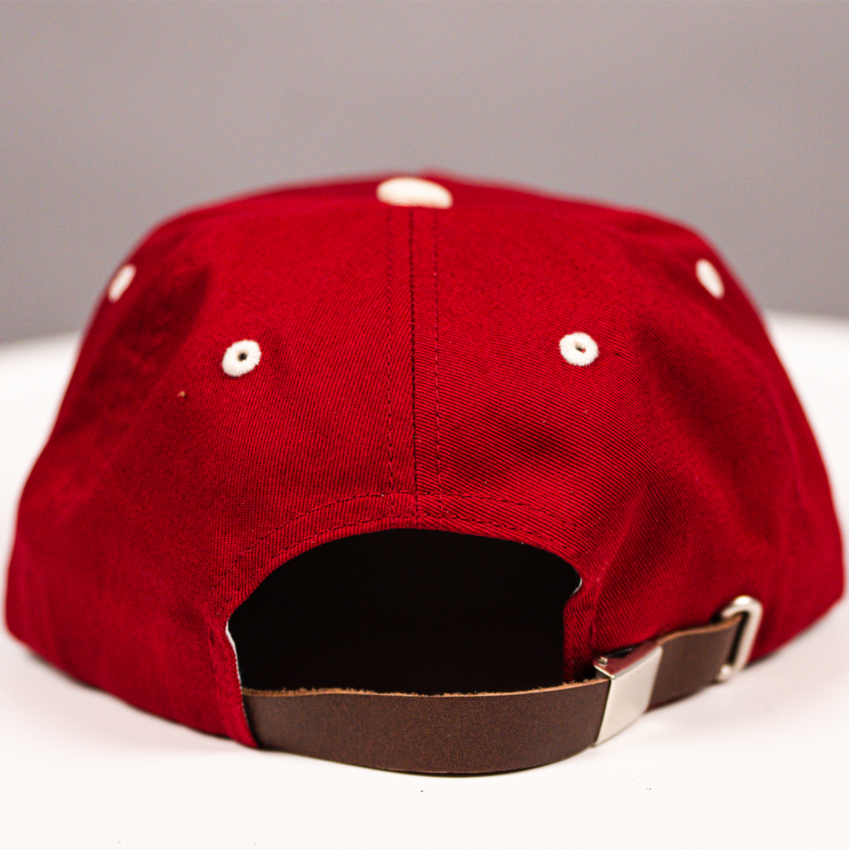 NCFC Maroon/Gold Leather Strapback Rope Hat