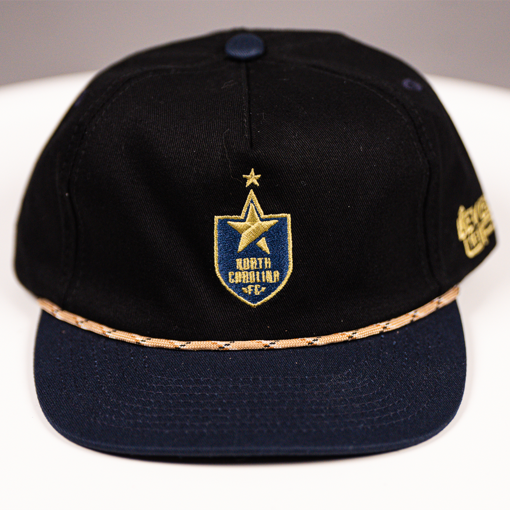 NCFC Navy/Gold Leather Strapback Rope Hat