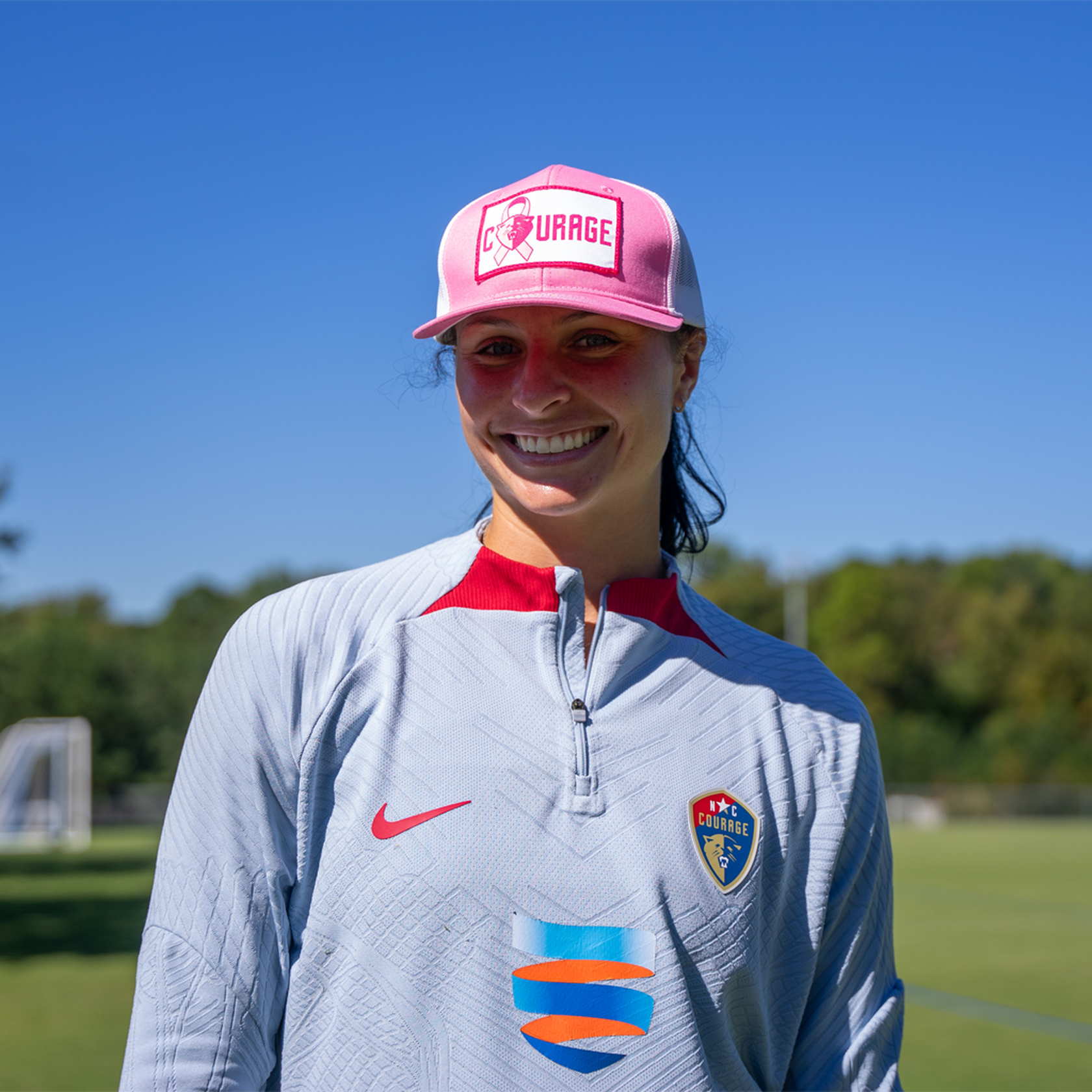 NC Courage Pink/White BCA Ribbon Trucker Hat