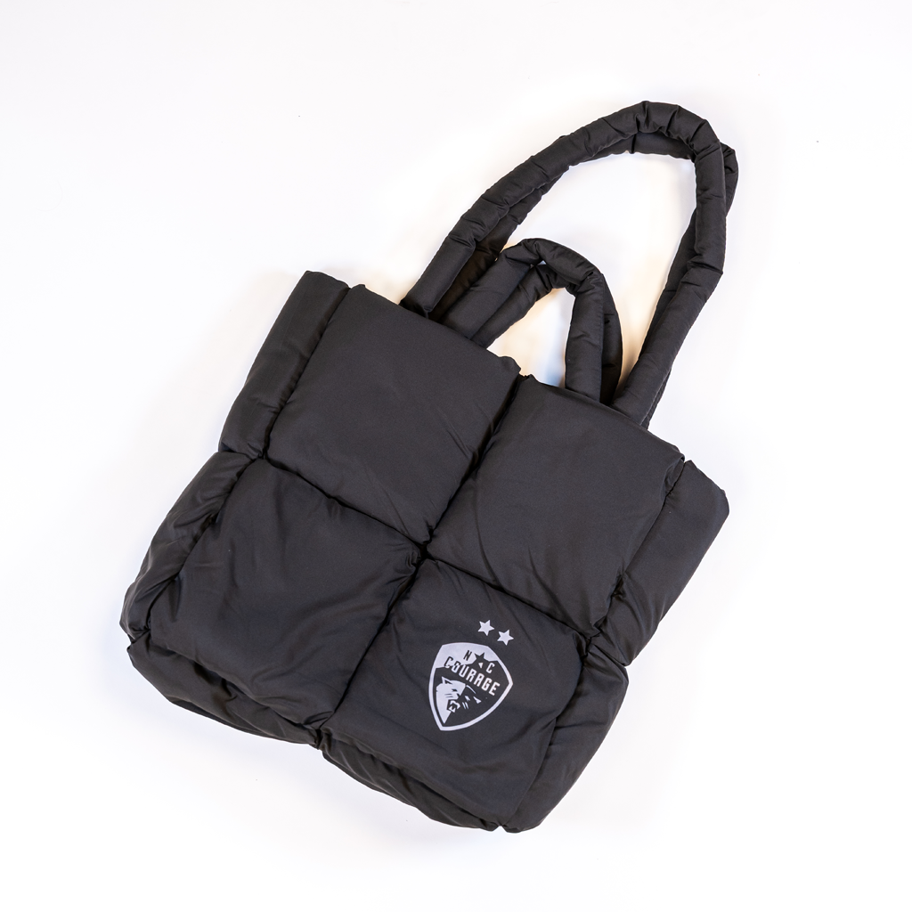 NC Courage Black Puffy Tote