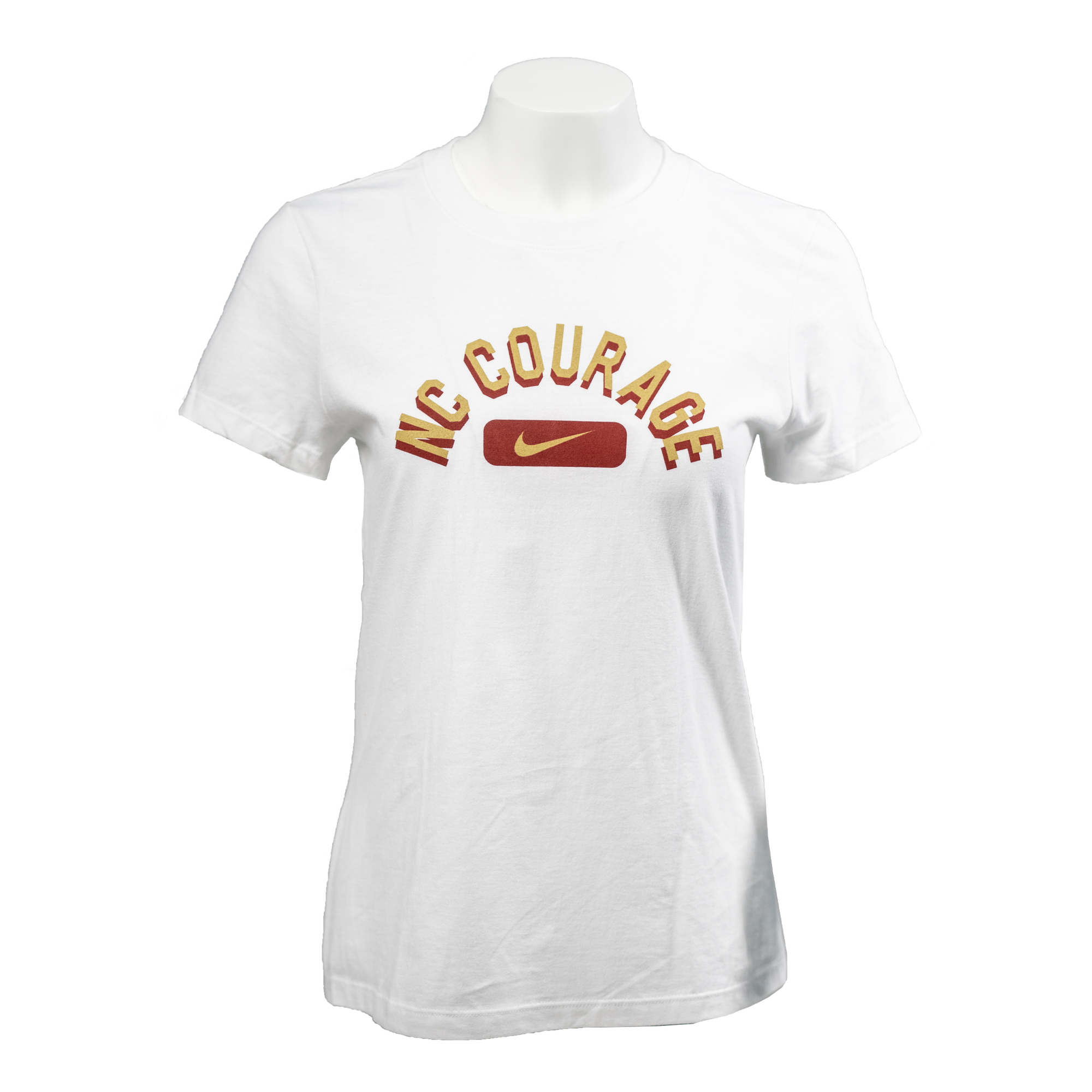 NC Courage Women's White Arch Cotton Tee