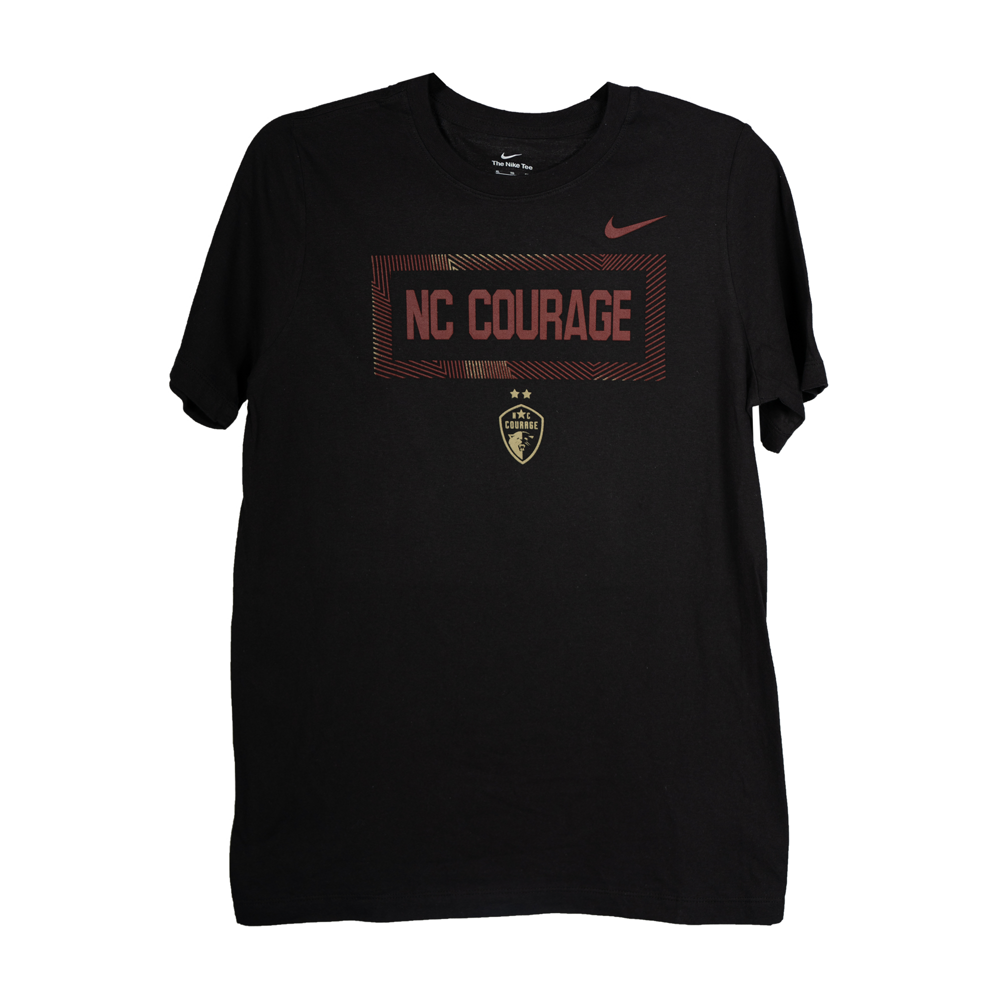 NC Courage Youth Black Cotton Tee